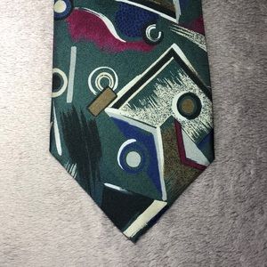 Church’s geometric Vintage Green All Silk Tie
